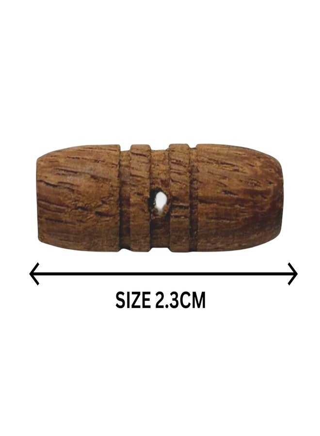 REENA Small Toggle Dark Natural Brown Set of 20 Wooden Buttons 2.5 cms Designer Traditional for Suits Dresses Jackets Coats Craft DIY. Dark Brown Natural (Toggle Wooden Small Wooden 2.5 cm Approx) - Image 2