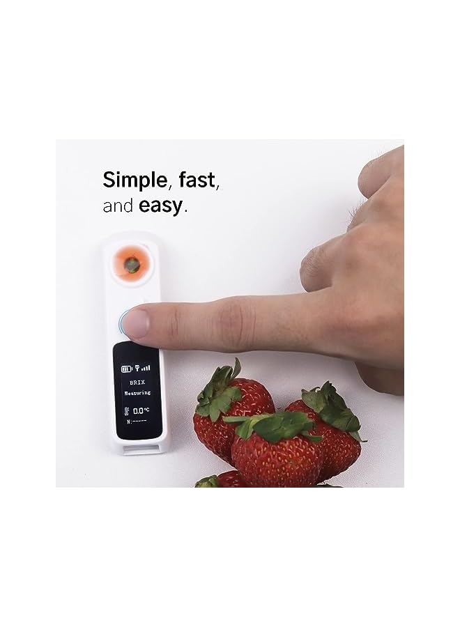 PROMASS promass Digital Brix Refractometer 0-32% Range Brix Meter, ±0.1% Precision, Bluetooth Digital Coffee Densitometer Coffee Concentration Refractometer, Range 0-32% Brix Meter TDS 0-26%  - Image 3