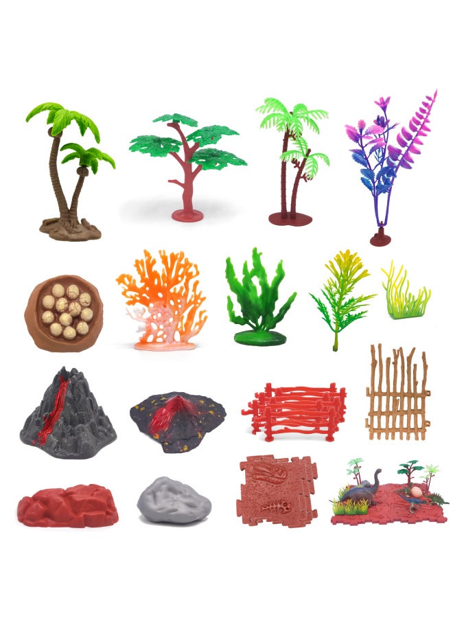 A Variety Of Sand Table Scene Ornaments Dinosaur Farm Animals Coconut Tree Accessories Children's Simulation Model Toys-Color:Short Trunk (can Be Opened) 9g  - Image 2