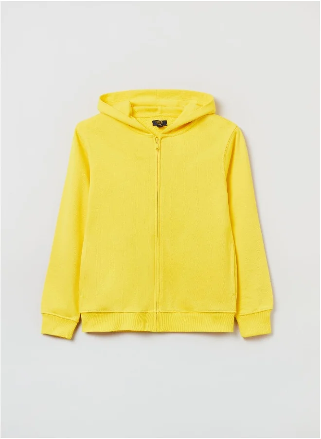 Ovs Ovs Cotton Full-Zip Sweatshirt With Hood