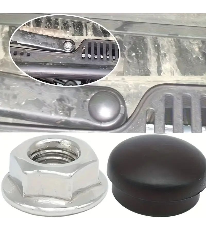 4pcs Wiper Arm Nut Cover Screw Kit No Wiring Required Front Wiper Replacement Parts - Image 5