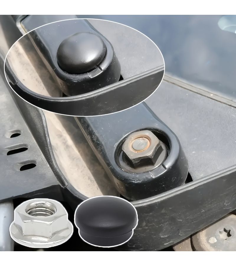 4pcs Wiper Arm Nut Cover Screw Kit No Wiring Required Front Wiper Replacement Parts - Image 4