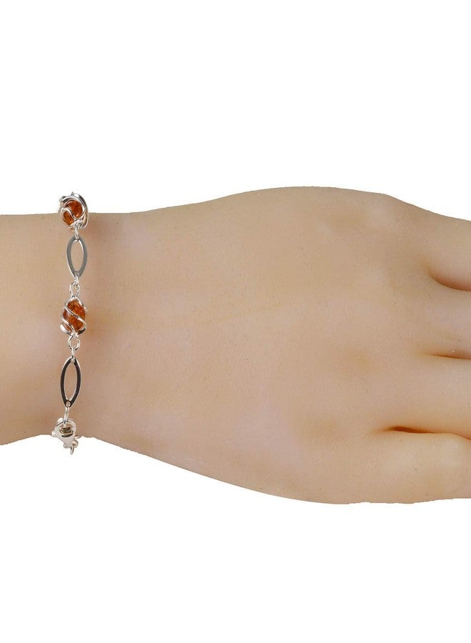 هوليداي غفت شوب سوار من الفضة الإسترلينية والعنبر البلطيقي بلون العسل من HolidayGiftShops، سوار من العنبر البلطيقي الأصلي للنساء، مجوهرات العنبر للنساء، أساور العنبر للبالغين، مجموعة الفضة الإسترلينية - Image 2
