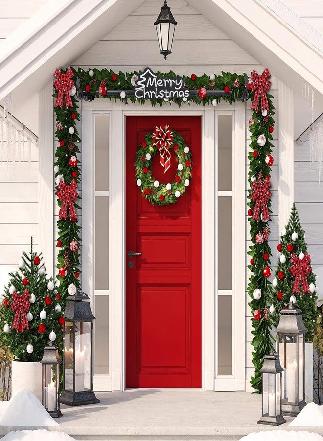 Ridota Christmas Garland Hanger for Front Door Adjustable 34-48 Inch, Over The Door No Drill Garland Holder with Heavy Duty 22lb Capacity, Includes Merry Christmas Sign for Outdoor Holiday Decor - Image 4