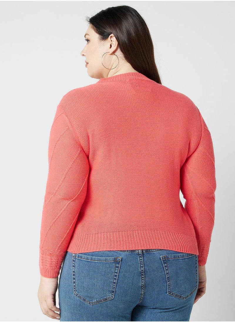 Ella Plus - Pom Pom Detail Sweater - Image 1