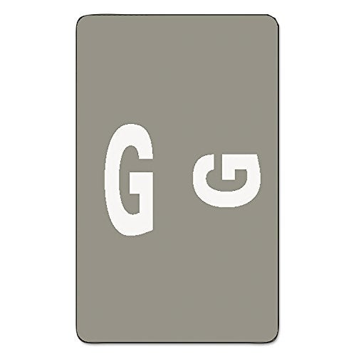 Smead ملصق أبجدي ملون من Smead AlphaZ ACCS، G، رمادي، 100 ملصق لكل عبوة (67177) - Image 1
