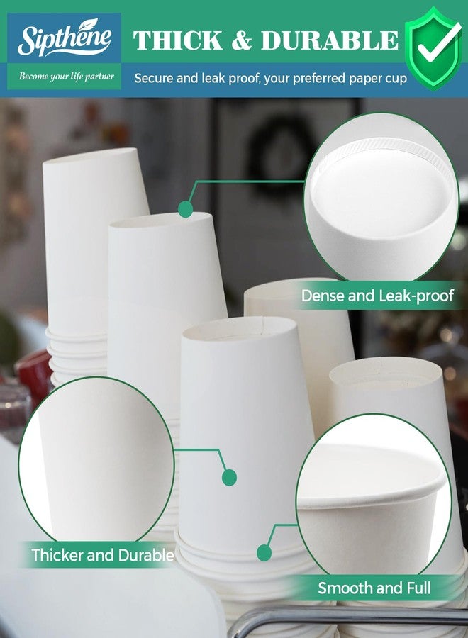 Sipthene 270 Pack 10 oz Disposable Paper Coffee Cups, White Paper Cups for Coffee and Water, Hot Drinking Cups for Party, Home, and Office - Image 4