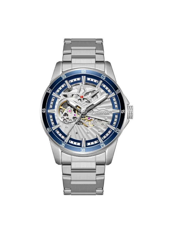 Slazenger Men's Automatic  Display Watch With Silver Metal Strap - SL.9.2413.1.04