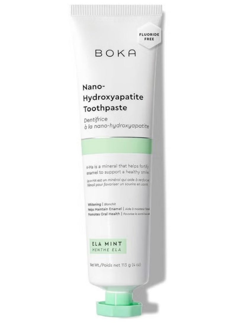 Boka Ela Mint Natural Whitening Toothpaste Pack of 2 Fluoride Free Nano Hydroxyapatite Daily Oral Care for Sensitive Teeth Adults Kids Home Travel 113ml - Image 3