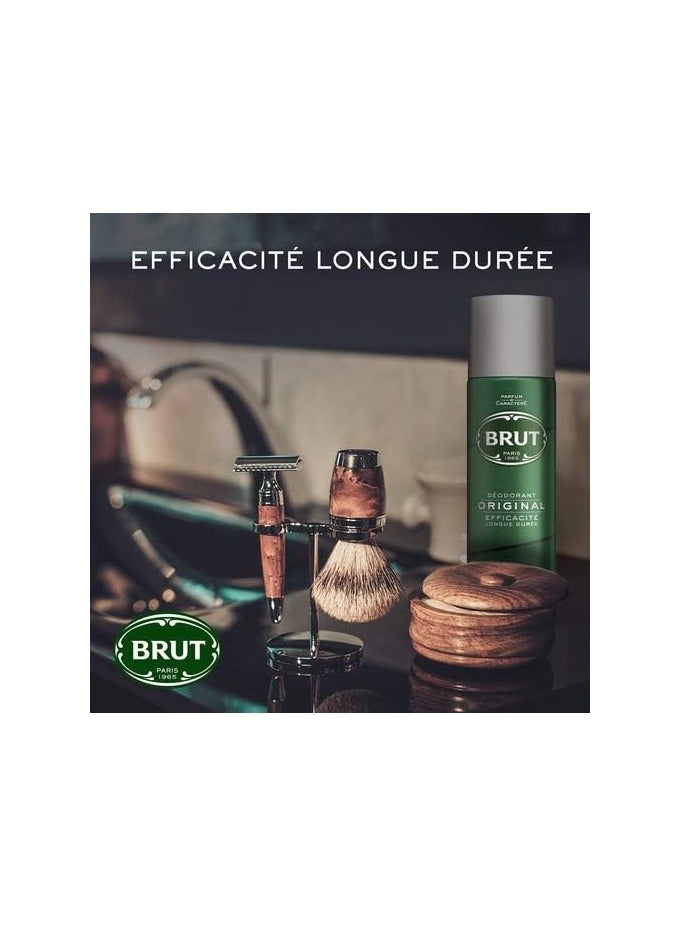 Brut ORIGINAL Long Lasting Fresh Active Odour Protection Signature Scented Body Deodorant Spray for Men - 200 ML - Image 2