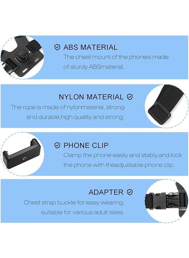 Adjustable Mobile Phone Chest Mount Harness Sport Camera Mobile Phone, Stable Strap Holder, Outdoor Sports Cell Clip Installation Fixation Bracket, Anti Slide Strap  - Image 2