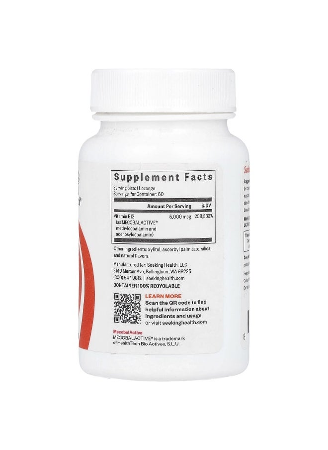 Seeking Health Seeking Health, Methyl B12 5000, 5,000 mcg, 60 Lozenges  - Image 2