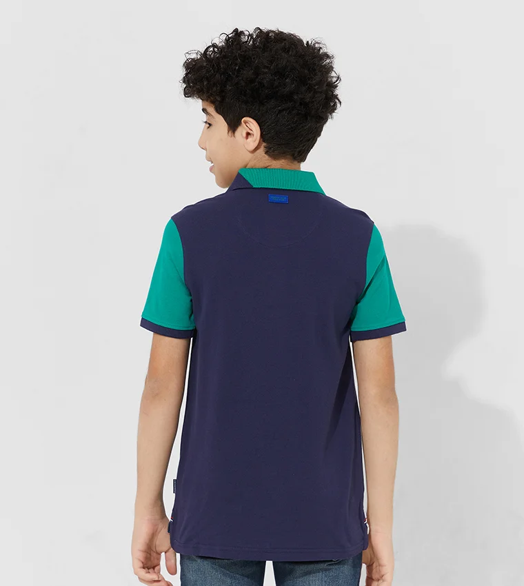 BEVERLY HILLS POLO CLUB Color Block Landslide Polo T-Shirt