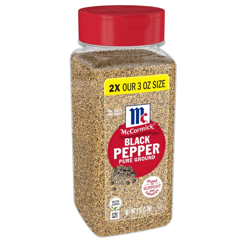 McCormick Pure Ground Black Pepper, 6 oz - Image 1