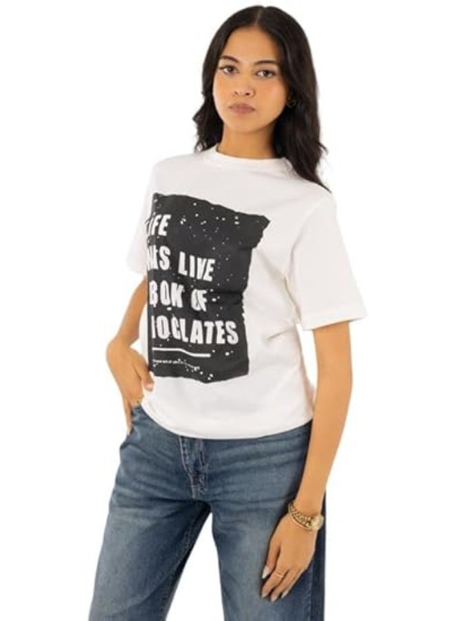 Mosca Women's Wear Life Printed Short Sleeve Cotton T-Shirt - Image 3