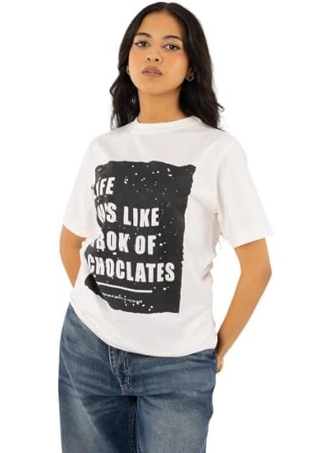 Mosca Women's Wear Life Printed Short Sleeve Cotton T-Shirt - Image 1