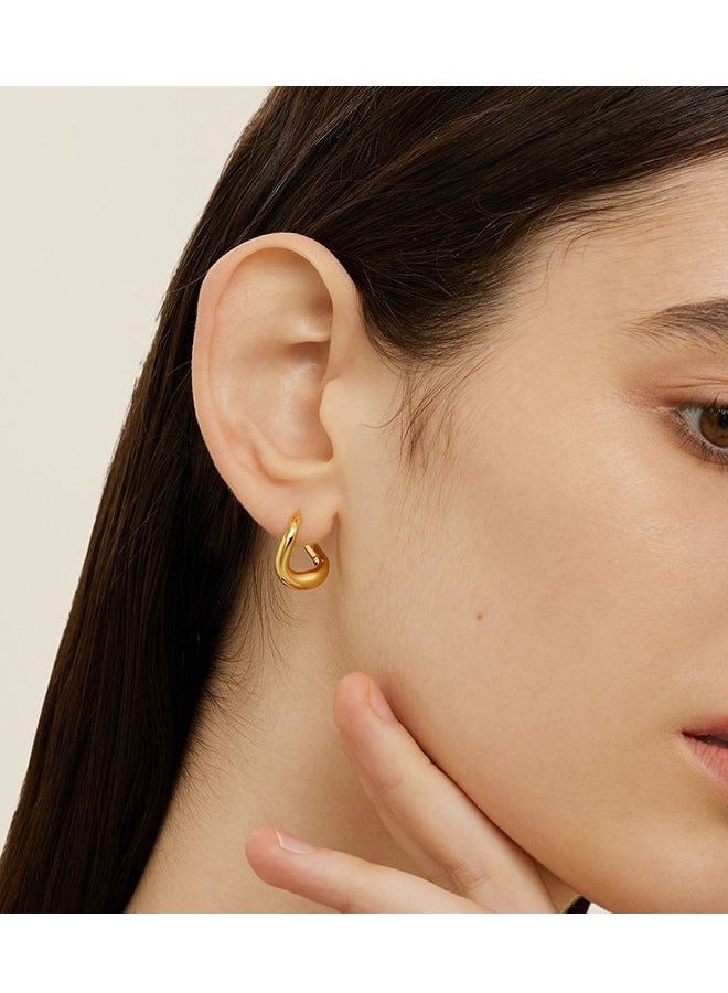 أقراط معدنية متموجة - Image 3