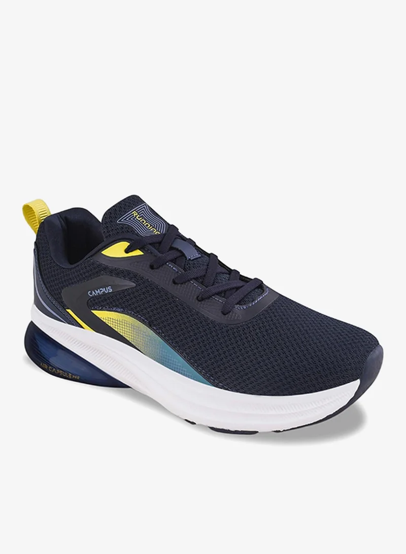 CAMPUS Men Bonus Memory Foam Lace-Up Running-Navy-Lemon