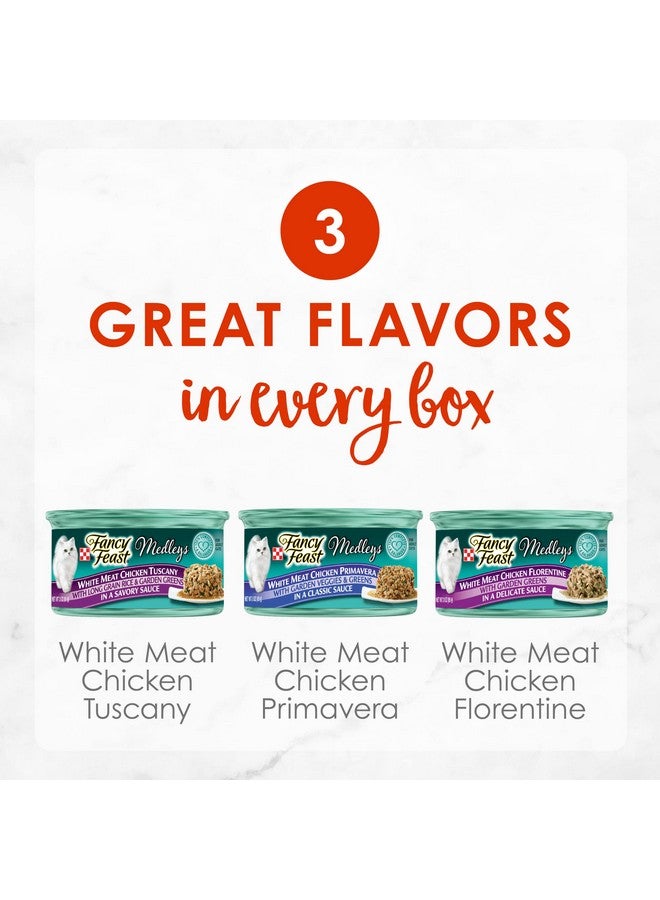 Fancy Feast Y Feast Wet Cat Food Variety Pack, Medleys White Meat Chicken In Sauce Collection  (Pack Of 12) 3 Oz. Cans - Image 3
