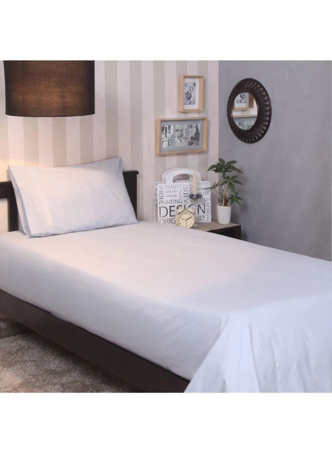 BYFT Orchard Exclusive (White) Single Size Flat Sheet and Pillow covers (Set of 2Pcs) Cotton Percale Weave, Soft and Luxurious, High Quality Bed linen-180TC - Image 1