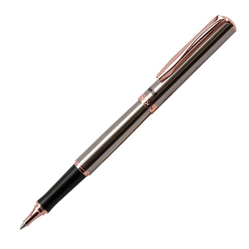 Pentel Libretto Roller Gel Pen, Rose Gold, Black Ink with Gift Box, Pen (0.7mm), 1 Pack (K600PG-A) - Image 1