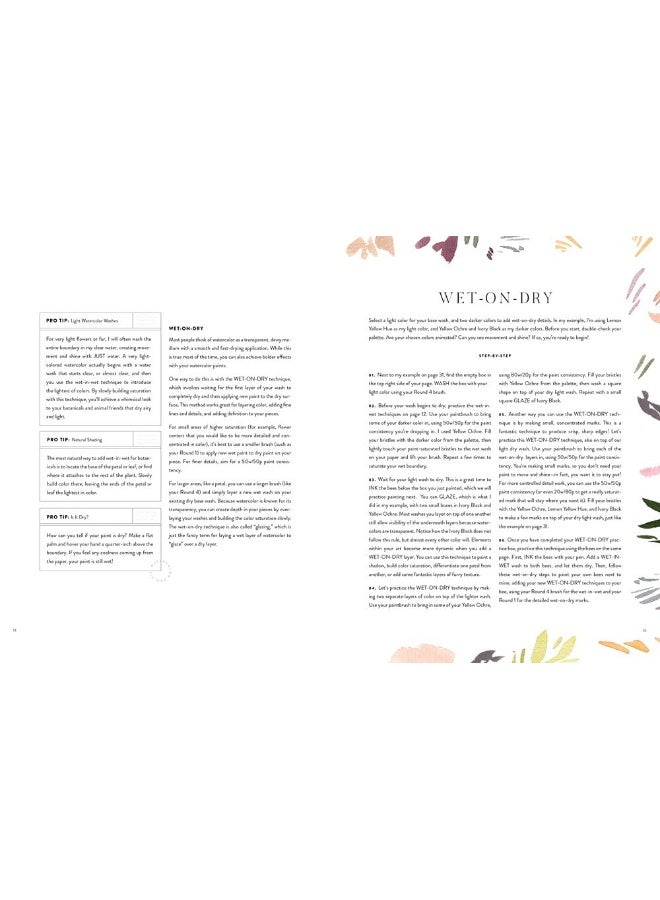 Watercolor Workbook: Flowers, Feathers, and Animal: 25 Beginner-Friendly Projects on Premium Watercolo  - Image 2