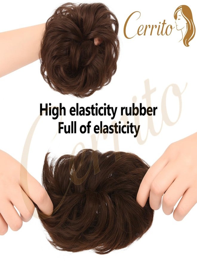 Cerrito Hair Accessories For Women Stylish | Juda Hair Buns | Messy Bun Hair Extension | Artificial Fake Donuts Maker Scrunchies | Quick & Stylish With Elastic Rubber band | Natural Brown - 1 Piece - Image 5