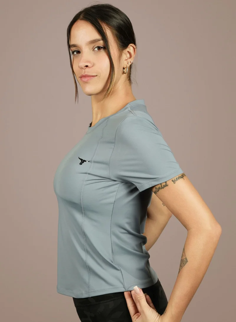 THUGFIT Blue Grey THUGFIT KittyHawk Ladies T-Shirt - Blue Gray for Women | Best Price UAE