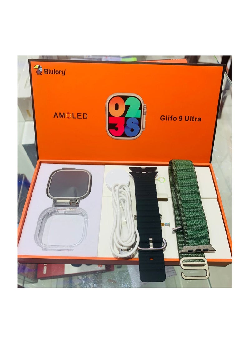 Blulory - Blulory Glifo 9 Ultra Smartwatch Bluetooth Call Waterproof Sports Fitness Watch - Image 1