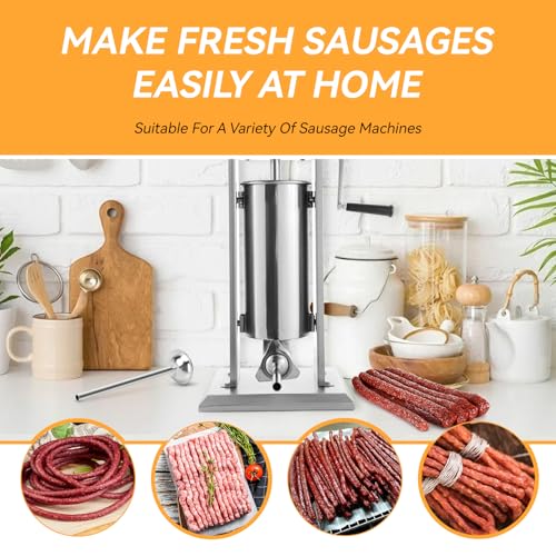 Magluv 10mm Stainless Steel Sausage Stuffing Tube, Sausage Stuffer Funnels for #5 Sausage Stuffers,10mm Stuffing Horn Fit for Hakka, Lem and Other Brands Manual/Electric Sausage Stuffer - Image 4