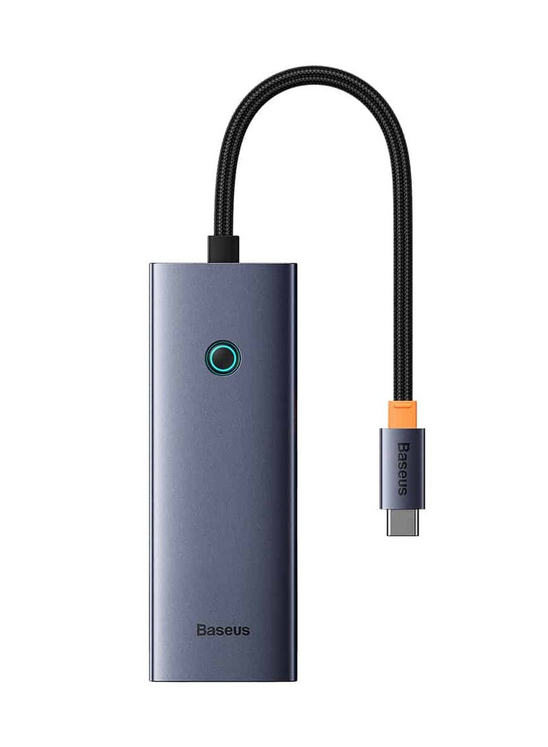 Baseus UltraJoy Series 5-Port HUB Docking Station Space Grey（Type-C to HDMI4K@30Hz*1+USB 3.0*3+PD*1） Grey - Image 2