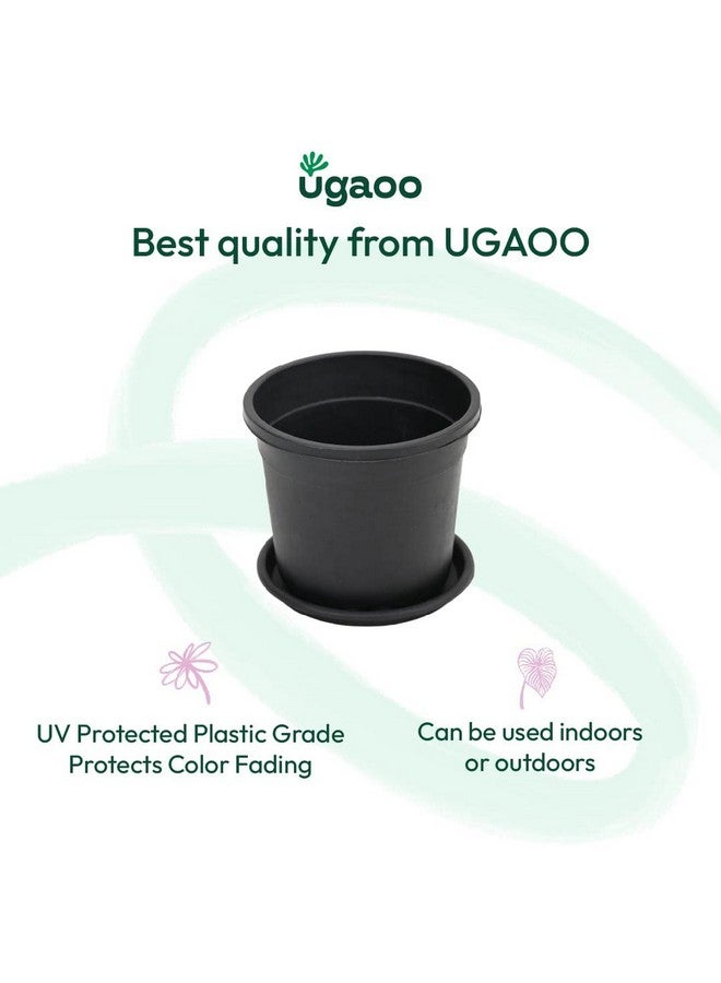 Ugaoo UV Treated Gardening Plastic Tray (Plate/Saucer) for Pots - 20 inch, Black Color, Set of 3 | Tray for Plants Pot for Indoor Home Decor & Outdoor Garden & Balcony - Image 3
