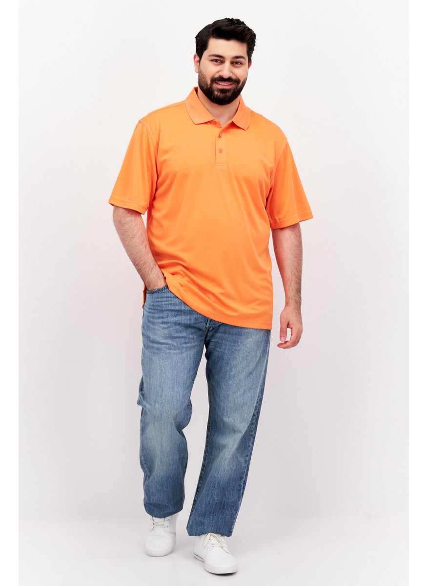 Men Regular Fit Short Sleeve Plain Polo Shirt, Orange - pzsku/Z64CDF6E5A51656DD0F16Z/45/_/1737295926/790d22fb-da68-42fc-8b0e-dfffae39cab9