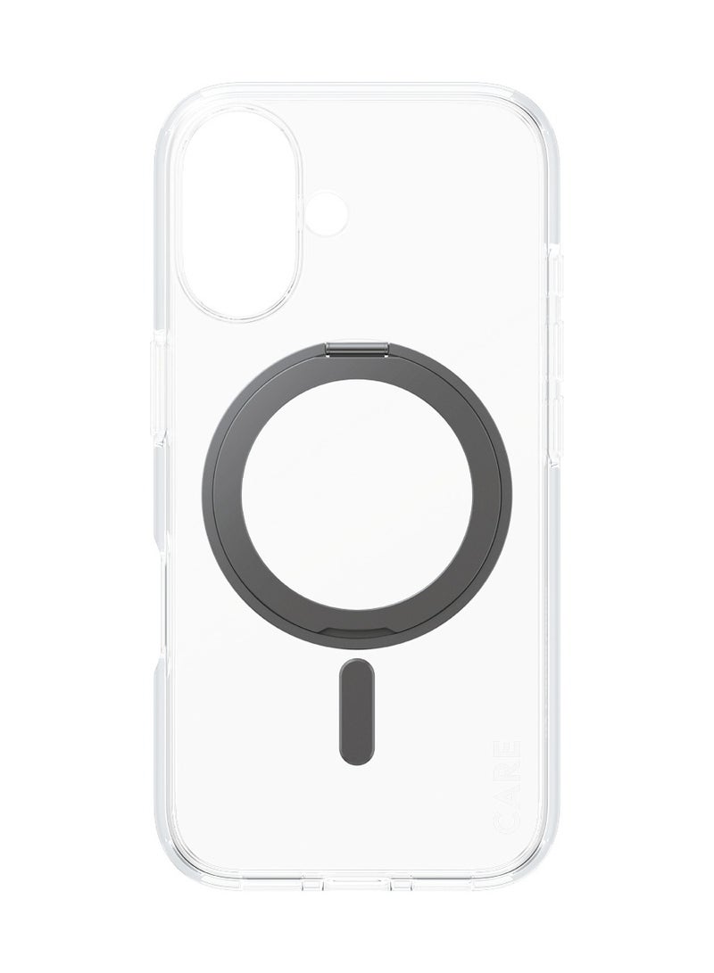 PanzerGlass حافظة هاتف CARE من PanzerGlass® لهاتف Apple iPhone 16 مع قاعدة مغناطيسية سوداء، حماية مختبرة ضد السقوط، بلاستيك معاد تدويره، ضمان ضد الاصفرار، حماية معززة للكاميرا - Image 4