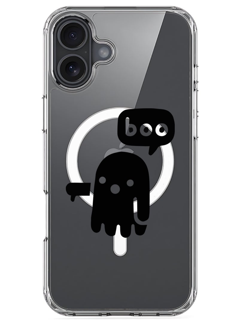 Theodor Magnetic Case for Apple iPhone 17 Compatible with MagSafe Wireless Charging, Shockproof Phone Bumper Cover - Boo - Black - Image 1