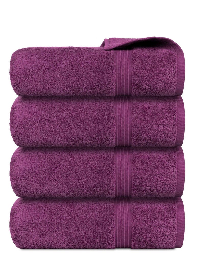 Bliss Casa 4-Piece Bath Towels, 100% Combed Cotton 550 GSM Superior Quality, Quick Dry Highly Absorbent Thick Soft Hotel Towles for Bath And Spa Bathroom Towel Set 70x140cm - Image 2