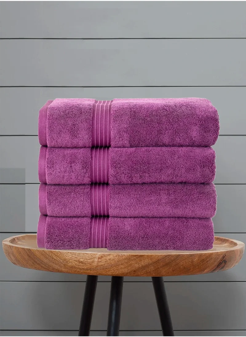 Bliss Casa Bliss Casa 4-Piece Bath Towels, 100% Combed Cotton 550 GSM Superior Quality, Quick Dry Highly Absorbent Thick Soft Hotel Towles for Bath And Spa Bathroom Towel Set 70x140cm