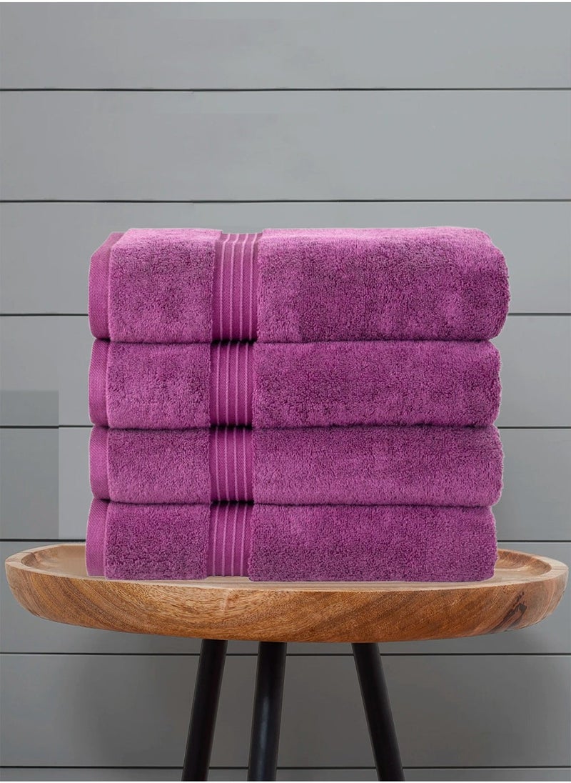 Bliss Casa Bliss Casa 4-Piece Bath Towels, 100% Combed Cotton 550 GSM Superior Quality, Quick Dry Highly Absorbent Thick Soft Hotel Towles for Bath And Spa Bathroom Towel Set 70x140cm  - Image 1
