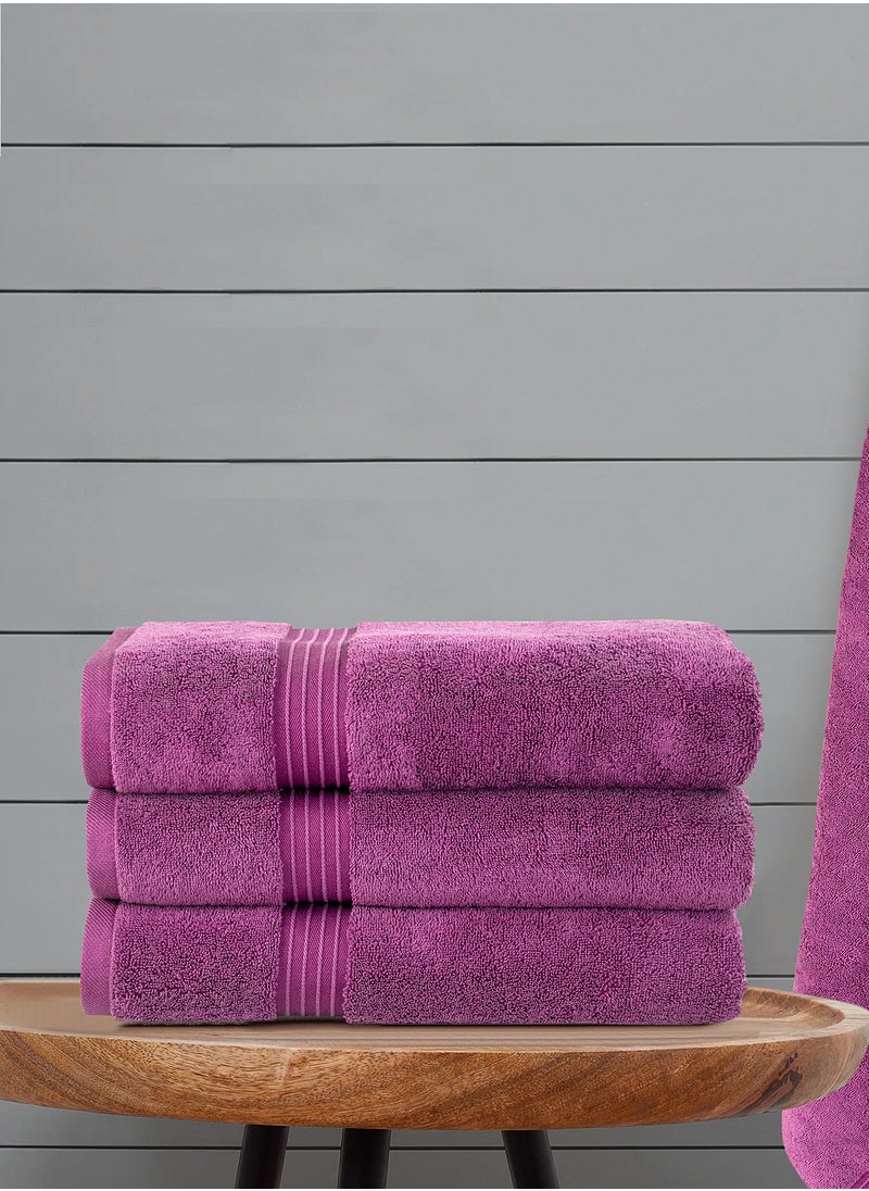 Bliss Casa Bliss Casa 4-Piece Bath Towels, 100% Combed Cotton 550 GSM Superior Quality, Quick Dry Highly Absorbent Thick Soft Hotel Towles for Bath And Spa Bathroom Towel Set 70x140cm  - Image 4