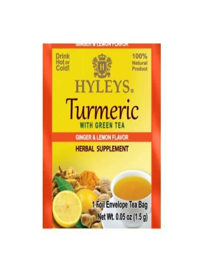 Hyleys Ginger Turmeric Tea Lemon Flavor - 25 Tea Bags - Wellness Herbal Supplement Green Tea - Image 2