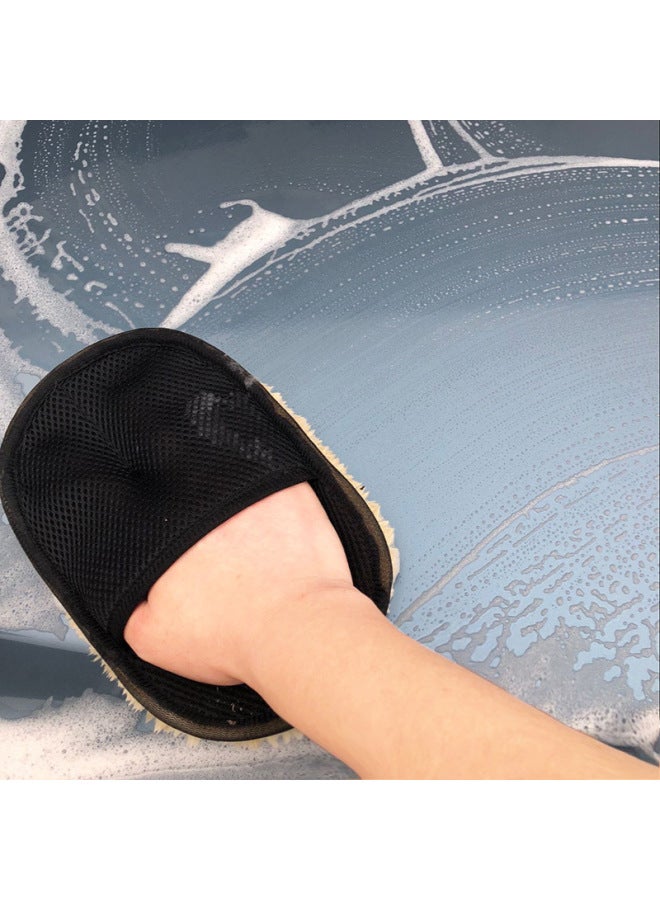 Imitation Wool Polishing And Waxing Car Washing Gloves Car Washing Gloves Double-sided Gloves Car Cleaning Tools R-0028 - Image 2