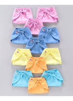 babyhug Babyhug U-Shape Reusable Muslin Nappy, Small - 12 Pieces 