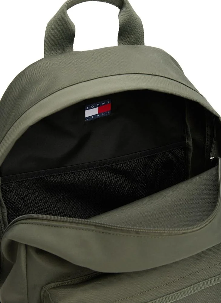 TOMMY JEANS Logo Detailed Zip Through Backpack