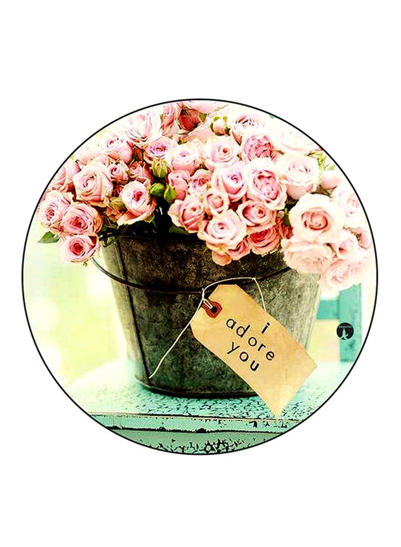 Flowers Printed Mouse Pad Multicolour