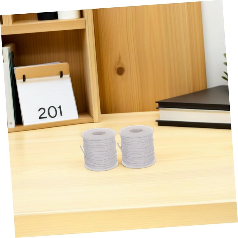 DOITOOL 3 Rolls Cotton Wicks for Oil Lamps and Candle Making 61m Braided Cotton Cord Replacement for Kerosene Lanterns DIY Craft Spool for Home Candle Crafting - Image 5