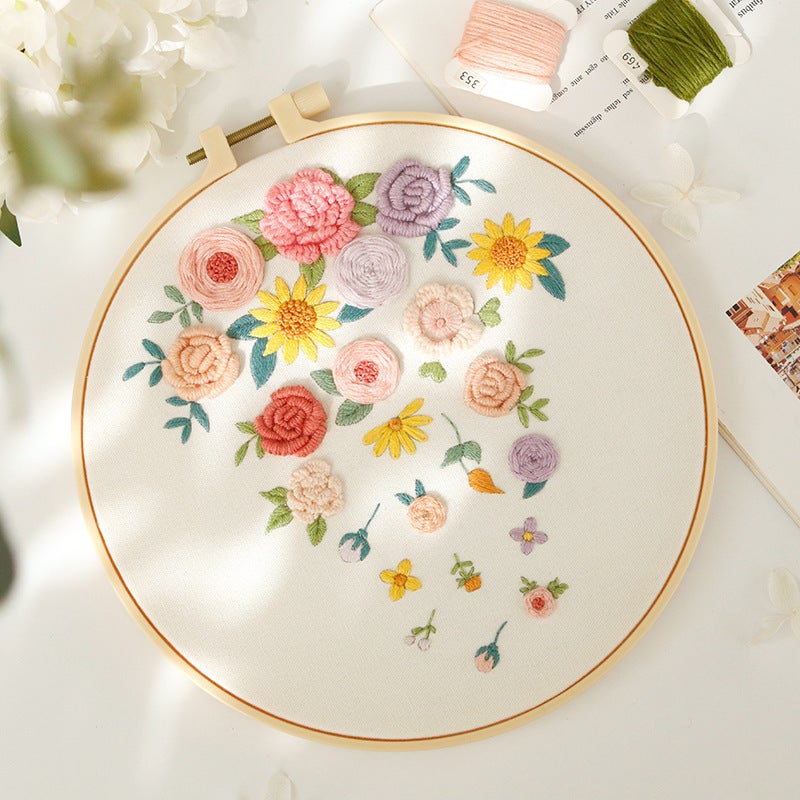 New Embroidery Diy Simple Beginner Training Material Package Su Embroidery Hunan Embroidery Cross Stitch French Production Beginner - Image 5