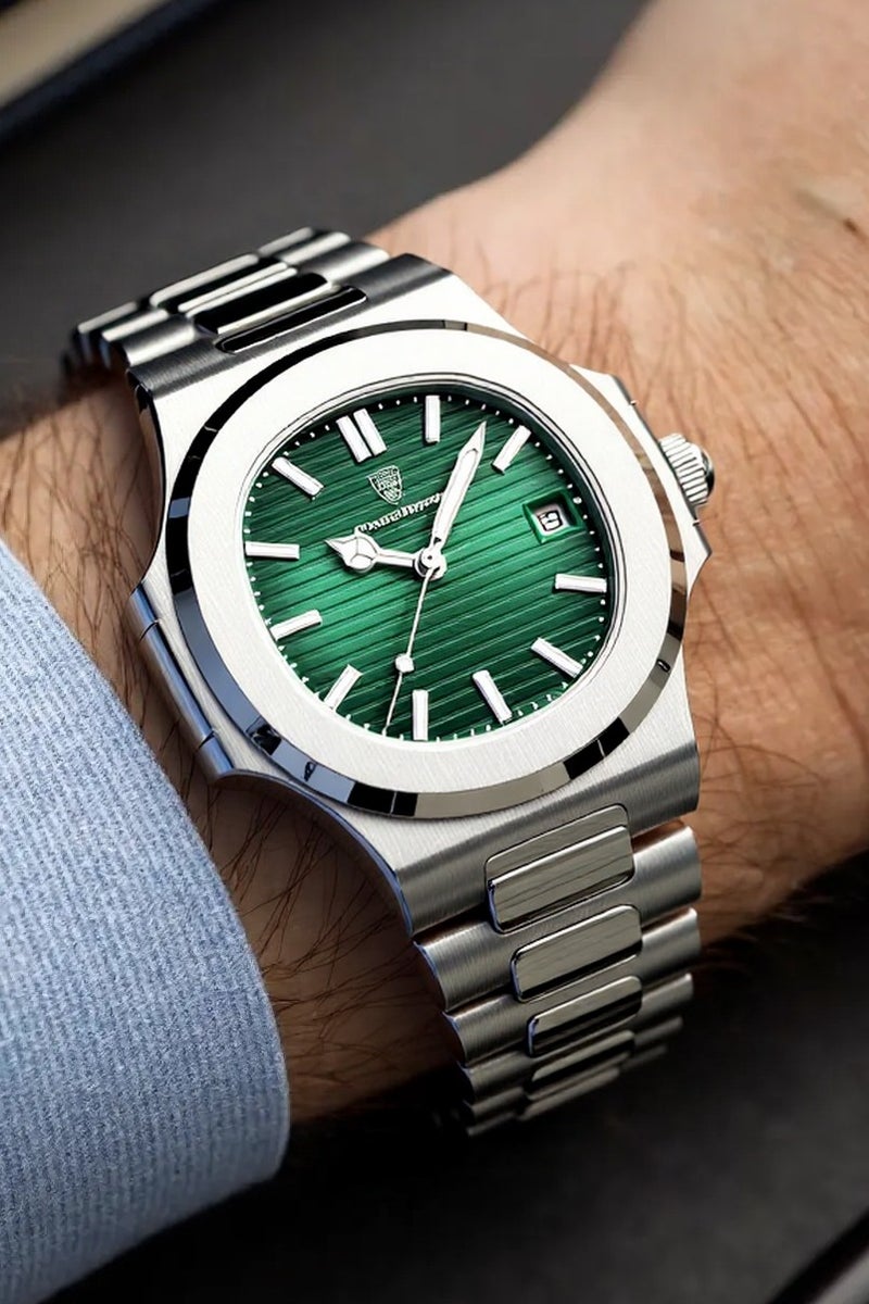 پوداجار ساعة الرجل ساعة رجالية مضيئة مقاومة للماء كوارتز - 40.5 ملم - Image 2