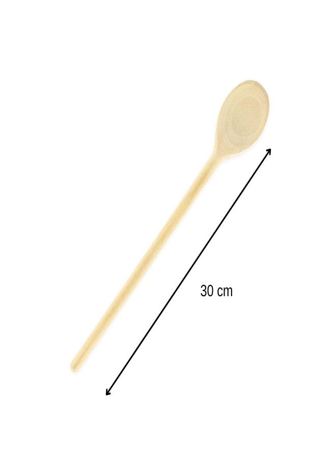 Fackelmann 056751 Ragoul Spoon, Wooden Spoon with Long Handle, Large Wooden Spoon, Kitchen Utensil, Wood, 30 x 4.5 cm - Image 3