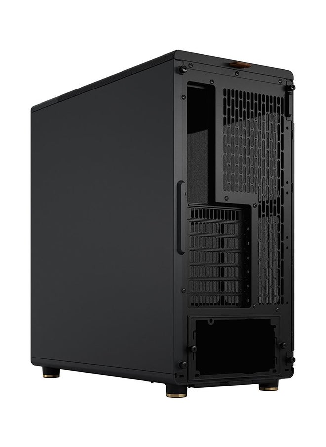 Fractal Design - North Mid-Tower Case with Mesh Side Panel, Real Wood Front Panels (Walnut/Oak), Fine Mesh Ventilation, Spacious Interior for ATX/Micro-ATX/ITX, Supports Up to 360mm Radiator, Tool-Free Drive Mounting, Optimized Airflow, Premium Build, Quiet Operation, Top-Access Design, High-Quality Steel and Plastic Construction, Charcoal Black | FD-C-NOR1C-01 - Image 1