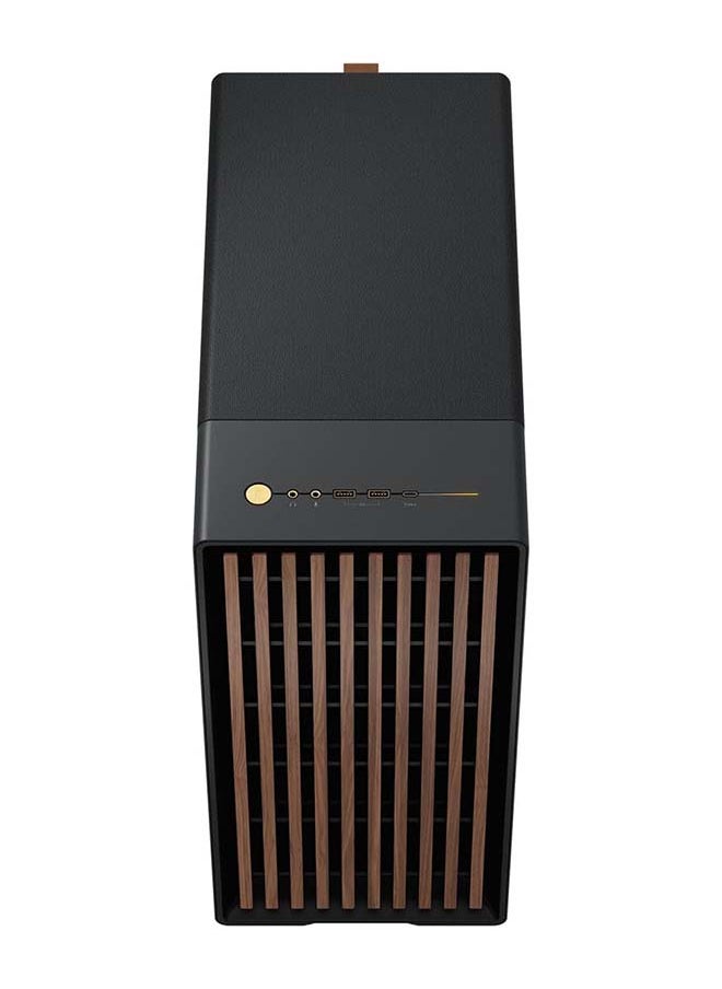 Fractal Design - North Mid-Tower Case with Mesh Side Panel, Real Wood Front Panels (Walnut/Oak), Fine Mesh Ventilation, Spacious Interior for ATX/Micro-ATX/ITX, Supports Up to 360mm Radiator, Tool-Free Drive Mounting, Optimized Airflow, Premium Build, Quiet Operation, Top-Access Design, High-Quality Steel and Plastic Construction, Charcoal Black | FD-C-NOR1C-01 - Image 1